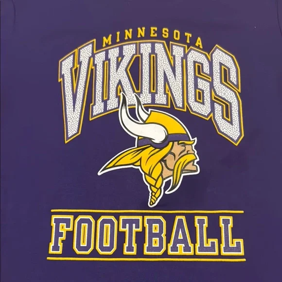 NFL Minnesota Vikings Purple Yellow Short Sleeve Tee - Picture 3 of 3
